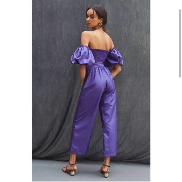 Anthropologie x Delfi Off-The-Shoulder Jumpsuit - Picture 1 of 9